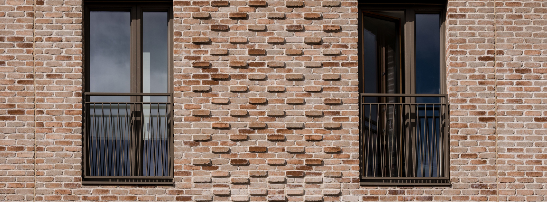 Marshalls facing brick used on a block of flats