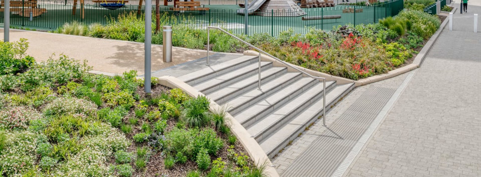 Steps at Wembley park in London