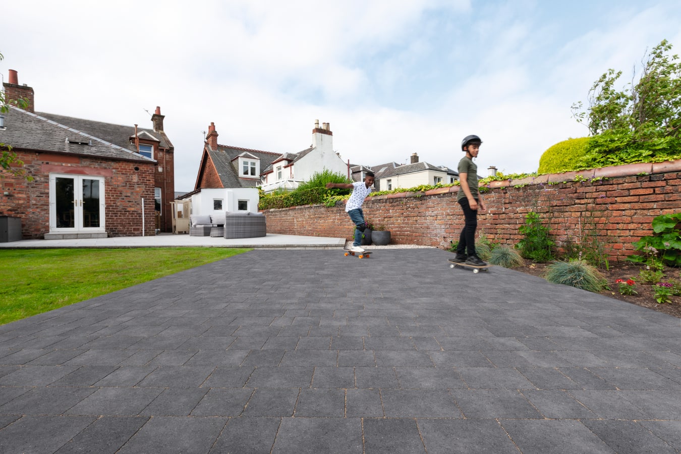 Tegula Driveway in Charcoal