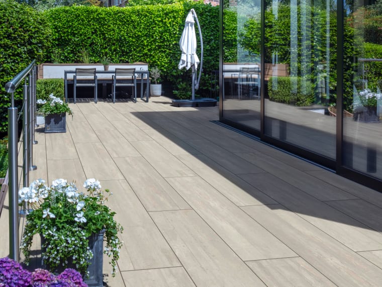 porcelain plank paving